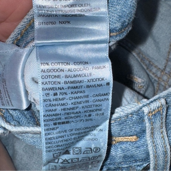 NWT Levi's 24 x 31 High Waist Waisted Loose Blue Jeans Premium Wide Stra… - Picture 7 of 10